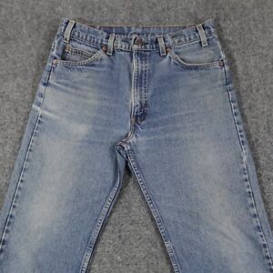 Levis 505 Jeans Mens 34x30 Blue Orange Tab 80s Distressed Denim Pants USA 8031