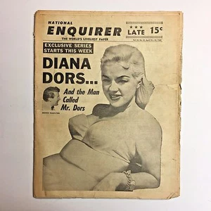 Vintage National Enquirer Boulevardblatt April 1960 Diana Dors Yogi Berra Stan Musial  - Bild 1 von 2