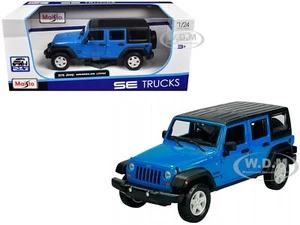 2015 JEEP WRANGLER UNLIMITED BLUE 1/24 DIECAST MODEL CAR BY MAISTO 31268 - Picture 1 of 4