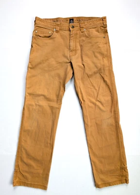 Prana Yellow Jeans Mens 31x30 Mustard Climbing *HOLES READ - Image 1 of 4