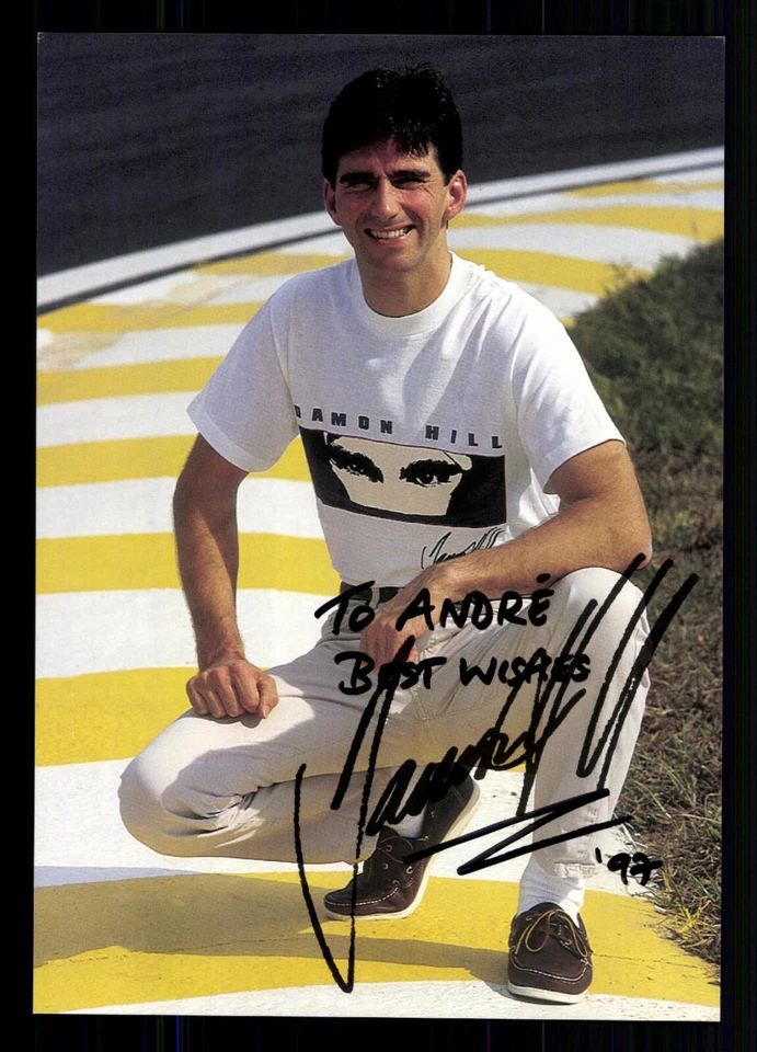 Damon Hill Formel 1 Weltmeister 1996 Druck Signiert + G 42706 - Bild 1 von 2