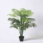 Large Lush Faux Fake Artificial Palm Tree 130cm 4ft Tall Home Decor in Plant Pot
