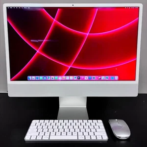 Apple iMac 24" M1 2021/2022 ( 256GB SSD 8-Core CPU 7-Core GPU ) SILVER - Picture 1 of 15