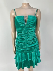 Vestido para mujer vintage años 90 Y2K Steppin' Out fiesta formal graduación mini bling Y4-19 - Imagen 1 de 7