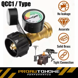 Propane Tank Gauge RV Pressure Brass Adapter Gas Level Meter Grill BBQ Indicator - Picture 1 of 9