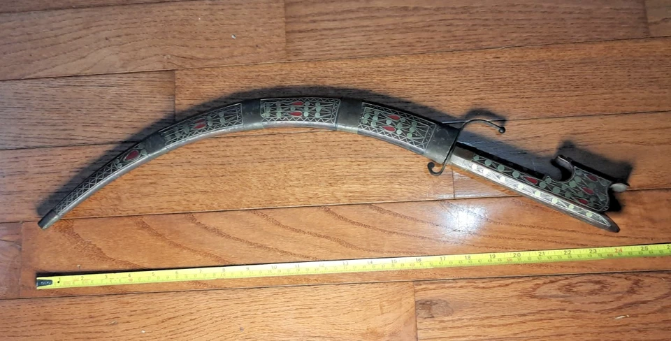 Espada pirata árabe marroquina antiga de aço Nimcha - Imagem 1 de 4