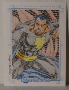 2007 Rittenhouse DC Legacy BLACK ADAM Sketchafex Artist Dan Borgonos Sketch Card
