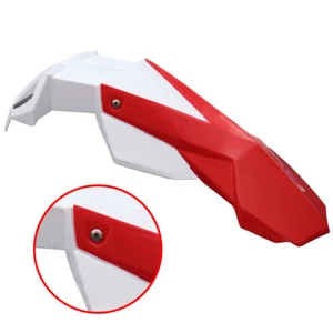White & Red Motocross Universal for KLX Front Mudguard Front Fender - Picture 1 of 9
