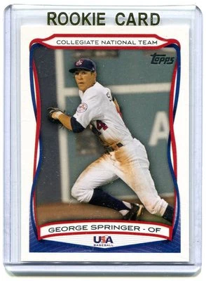 2010 Topps & USA George Springer ROOKIE USA Baseball & Houston Astros MINT 41  - Image 1 of 2