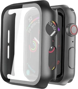 COVER PER APPLE WATCH SERIES 8 7 6 SE PROTEZIONE VETRO TEMPERATO 45 44 42 40 41 - Foto 1 di 12