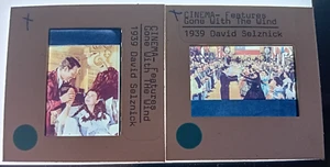 SET BESTEHEND AUS 2 35-mm-FILM-STUDIENDIAS MIT DEM WIND VERSCHWUNDEN Vivien Leigh, Clark Gable - Bild 1 von 1