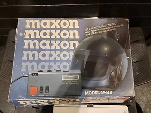 VINTAGE Maxon Model 49-HR FM 2-Way Helmet Radio NOB Orig Box. - Picture 1 of 8