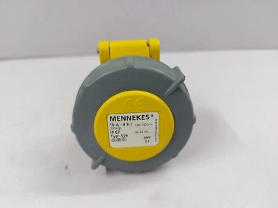 Mennekes 16A-4h/100-130V~ Typ: 539 Yellow Electric Plug - image 1 of 4