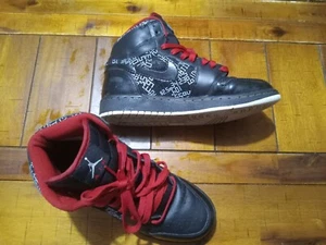Size 5.5Y Nike Air Jordan 1 Hall Of Fame Bred Sneakers Shoes 332558-012 - Picture 1 of 12