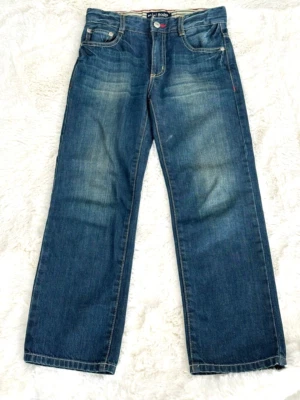 Pantalones de mezclilla Mini Boden cintura ajustable jóvenes niños talla 8Y pierna recta Foto 1 de 4