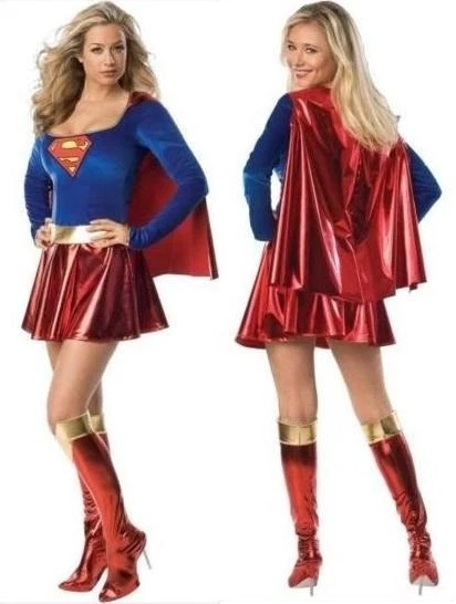 DÉGUISEMENT COSTUME DE SUPERWOMAN HÉROÏNE POUR FEMME HALLOWEEN CARNAVAL (8349) - Photo 1/1