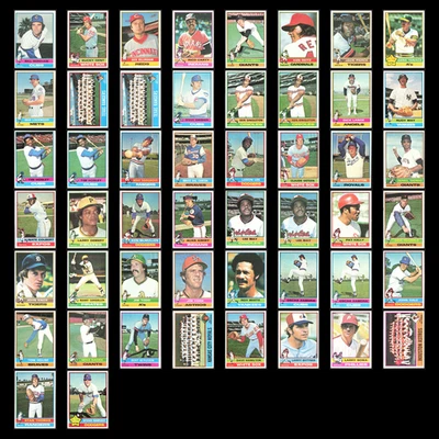 1976 Topps Lot 50 Vintage Baseball Cards Dealer Bulk Set Builder Commons VG MLB - Image 1 of 4