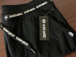 NWT Ecko Unltd Men's Jogger Pants Size M Black Drawstring Cuff Cotton Spandex - Picture 1 of 12