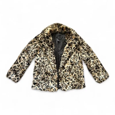 Forever 21 Faux Fur Leopard Print Coat - Small - Image 1 of 4