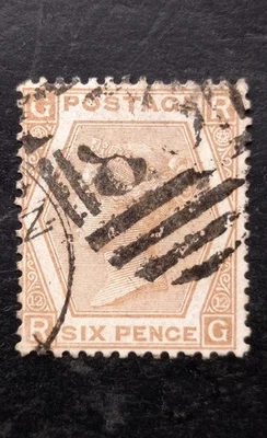 Queen Victoria 6d SG.124a Pl.12 Usado Bien Centrado Buena Perforación. Calidad VF Foto 1 de 3