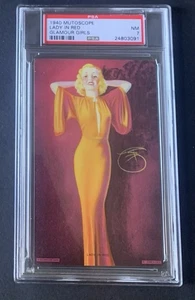 1940 Mutoscope Glorified Glamour Girls LADY IN RED (MS138) Billy DeVorrs - PSA 7 - Picture 1 of 2