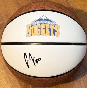 Cameron Cam Johnson Signed Autographed Denver Nuggets Logo Basketball JSA COA - Picture 1 of 3