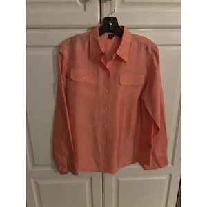 Lauren Ralph Lauren Seide Knopfleiste Hemd Top Damen Rosa Größe 6 - Bild 1 von 7