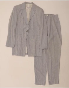 SERGIO CASSANI Womens 2 Piece Suit EU 38 Medium W28 L31 Grey Pinstripe DP24 - Picture 1 of 6