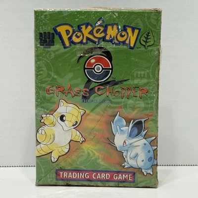 Pokemon WOTC Base Set 2 Grass Chopper Theme Deck w/ Factory Seal but DAMAGED - Image 1 of 4