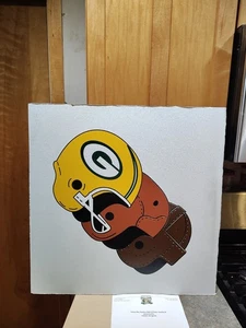 Seltene Vintage Green Bay Packers Hall Of Fame Helme Deckenfliese mit Echtheitszertifikat - Bild 1 von 8