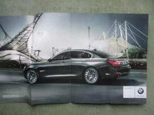 BMW 7er Reihe F01 Poster Vostellung Flyer Katalog faltbar 2009 - Bild 1 von 2