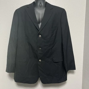 Alan Flusser Men’s 46L Black Wool Blazer Sport Coat – Lined Sleeves - Picture 1 of 9