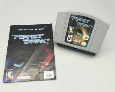 PERFECT DARK Authentic Cartridge + manual Tested WORKS - Image 1 of 3
