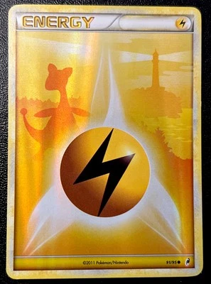 Lightning Energy 91/95 LP Holo Call of Legends Ampharos Watch Tower Art Pokemon! - Image 1 of 3