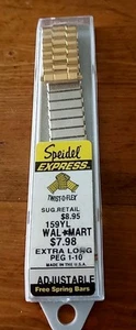 New In Package Speidel Express Twist-O-Flex Watch Band 159YL Extra Long Peg 1-10 - Picture 1 of 3