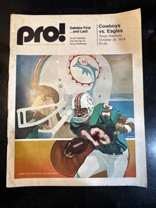 Dallas Cowboys Versus Eagles October 20, 1974 Program Pro - Picture 1 of 1