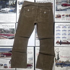 Pantalones de pana LEVI'S 526 corte bota delgado para mujer talla 12 tiro medio elásticos tostados - Imagen 1 de 12