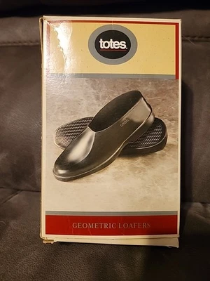 Totes Men's Geometric Rubber Overshoe Loafers Black Medium Size  8.5 - 9.5 - Image 1 of 3