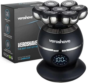 Afeitadora de cabeza calva de 7 hojas para hombre - Afeitadora de pelo inalámbrica para hombre calva, recargable - Imagen 1 de 8