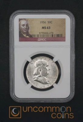 1956 MS 63 Franklin Half Dollar (NGC) - Image 1 of 2
