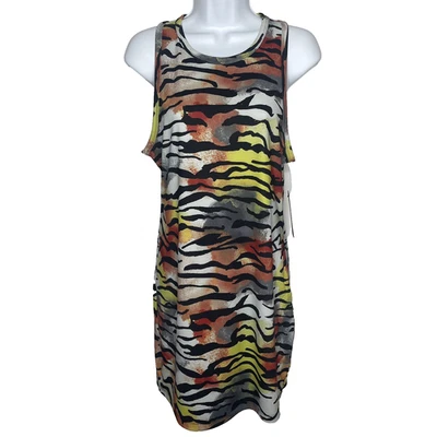 Vestido sin mangas Ed Hardy talla S estampado de tigre ceñido al cuerpo espalda deportiva retro Y2K Foto 1 de 4