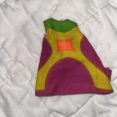 1966 Chris Doll Neon Mod Barbie Top Vintage Clothes Mattel Dress - Image 1 of 4