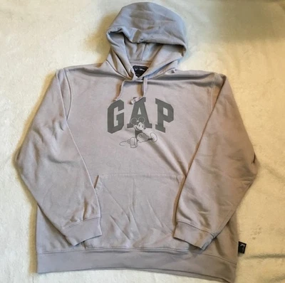 Disney Gap Sudadera Adulto XL Beige Sudadera con Capucha Mickey Mouse Polar Pullover Logo Foto 1 de 4