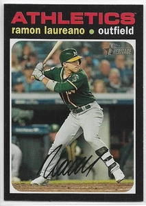 2020 Topps Heritage Ramon Laureano #495 Short Print Oakland Athletics SP - Bild 1 von 2