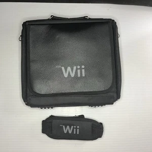 Wii Bag Shoulder Strap Carry Case Black With Owners Manuals For Wii System - Picture 1 of 8