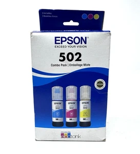 Paquete combinado de botellas de tinta Epson T502520-S 502 (cian, magenta, amarillo) 2027 - Imagen 1 de 6