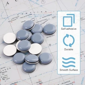 24 Pieces Self Round Furniture Gliders Carpet Pads for Home and Office - Picture 1 of 21