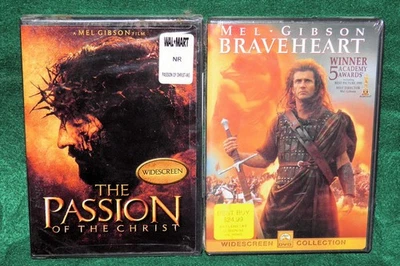 Two(2) Mel Gibson Movies on DVD Widescreen - The Passion & Braveheart - Unopened - Image 1 of 2