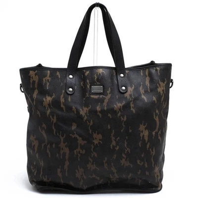 DOLCE&GABBANA Tote Bag Camouflage PVC Khaki from Japan - Image 1 of 4