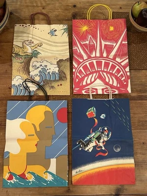 4 VTG Bloomingdales Bags In Cooper Hewitt Smithsonian Design Museum For Sale - Image 1 of 4